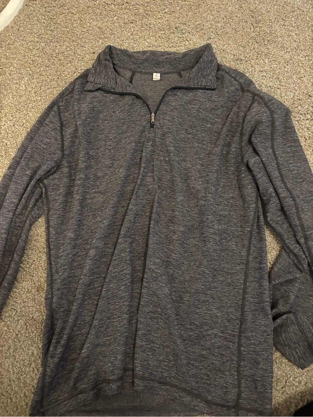 Lulu Men's Gray Quarter-Zip Sweater